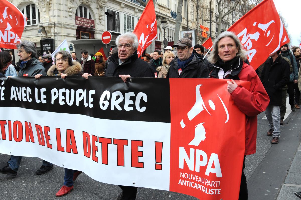 Manifestation Npa en soutien du peuple Grec