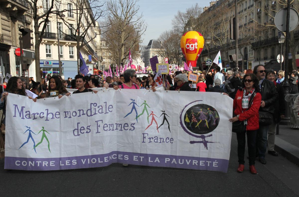 Banderole de tête Marche Mondiale des Femmes