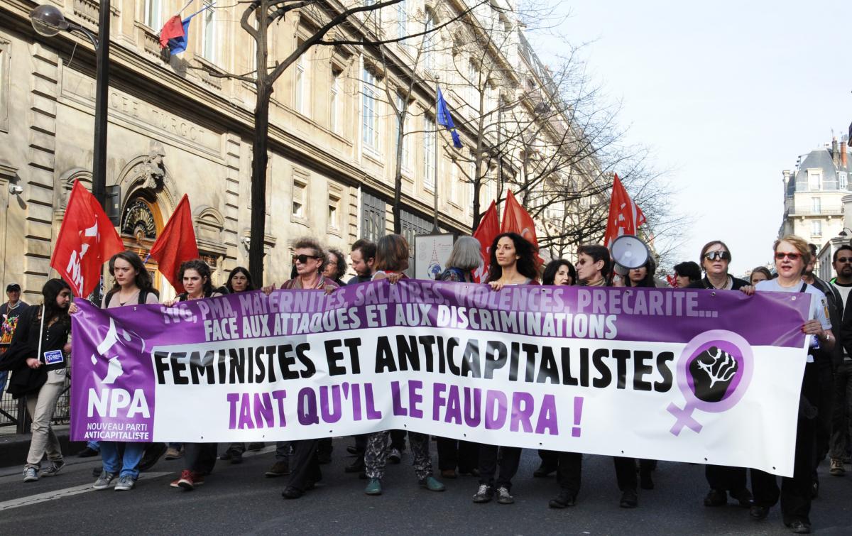 Cortège Npa 8 Mars pour les droits des femmes
