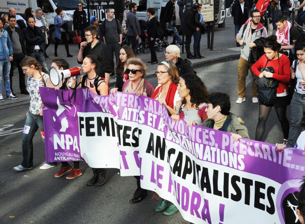Cortège Npa 8 Mars pour les droits des femmes