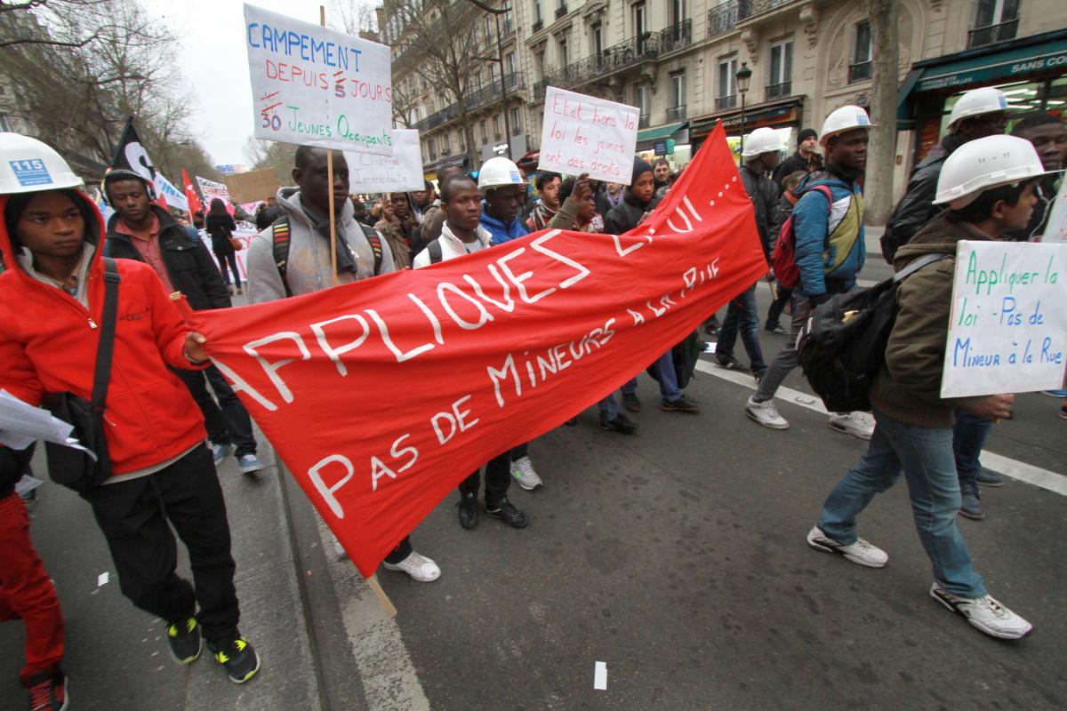 Cortège des mineurs à la rue