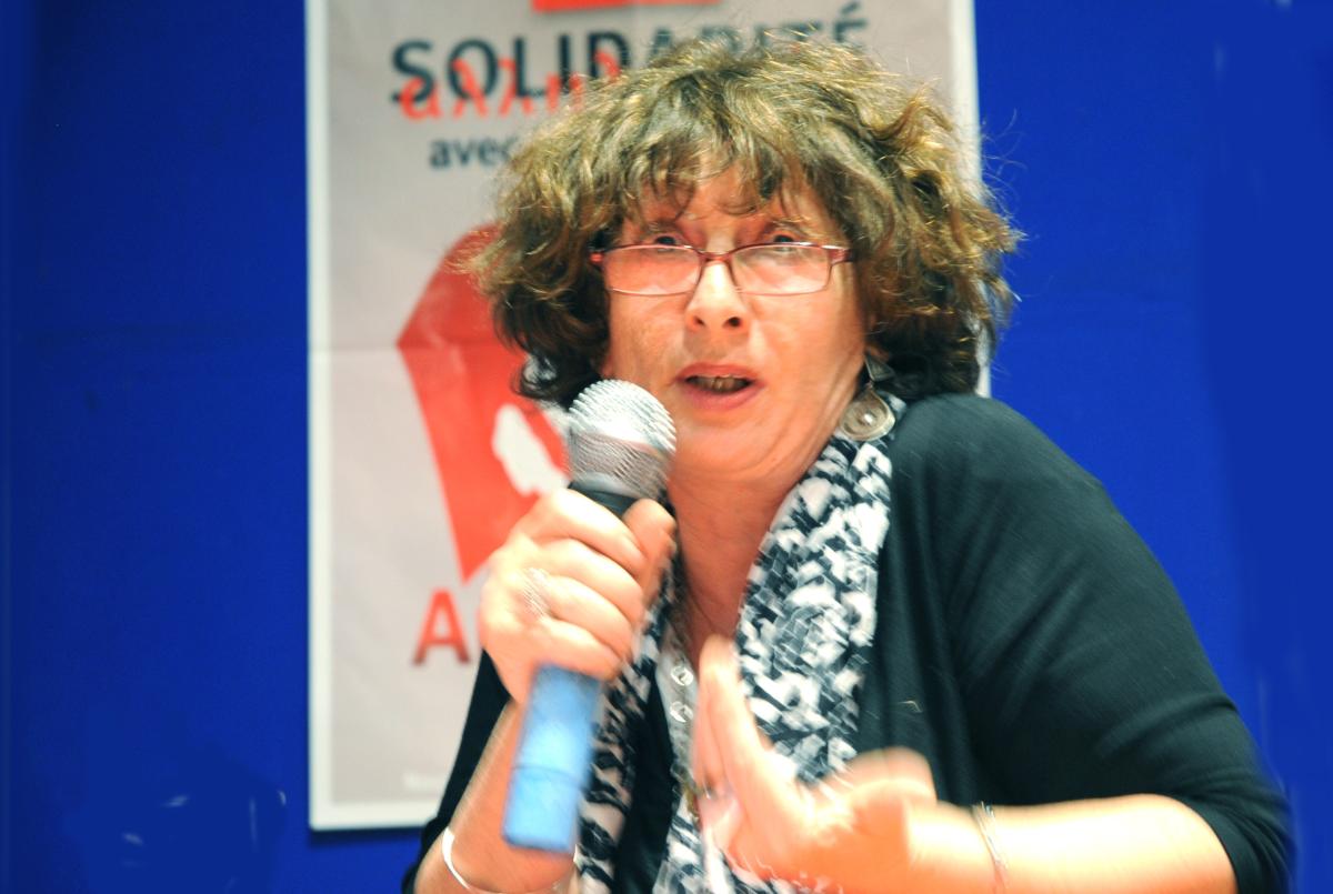 Michèle Sibony de l'Union Juive Française Pour la Paix