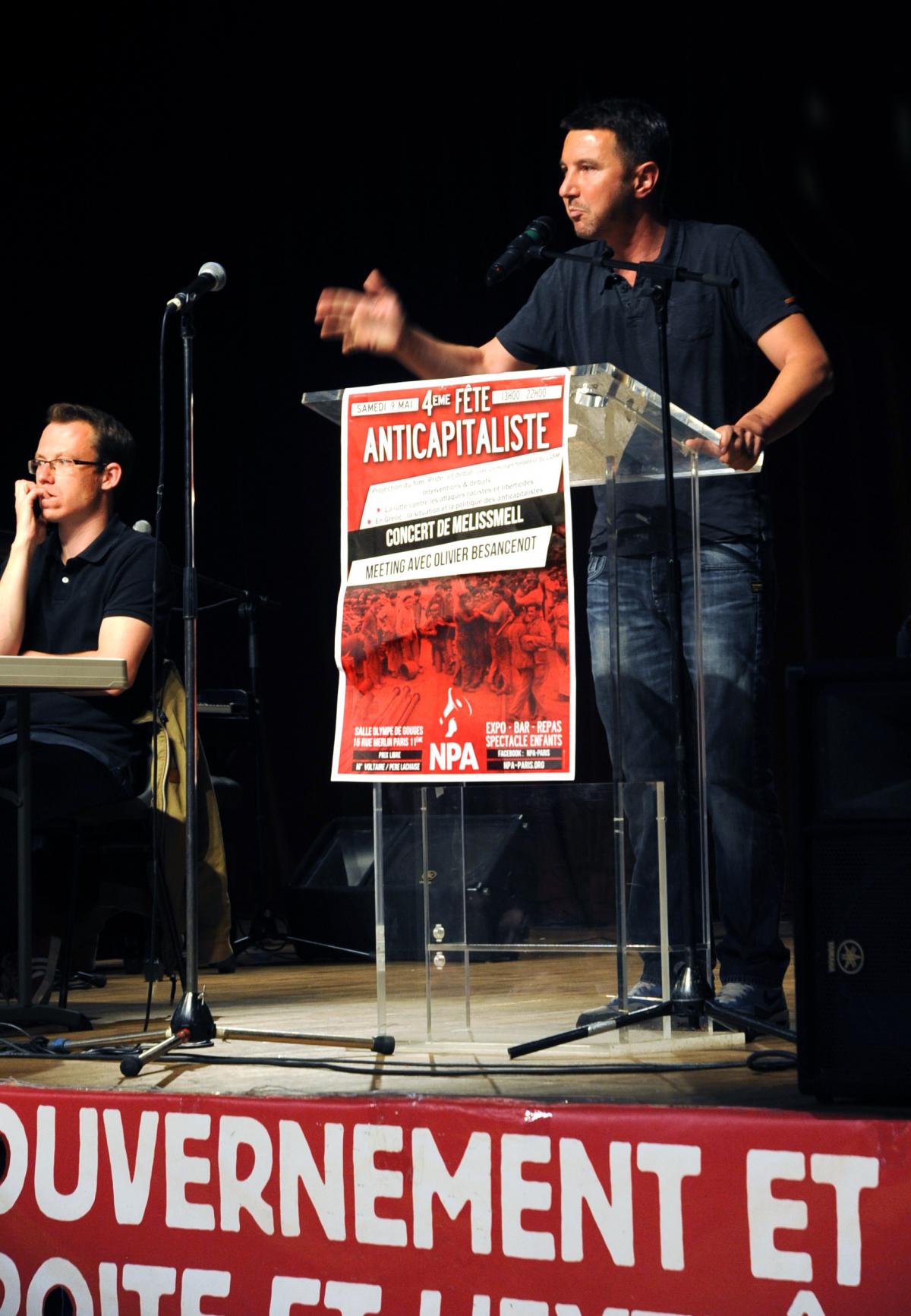 Tribune Olivier Besancenot 4em Fête Anticapitaliste du Npa Paris