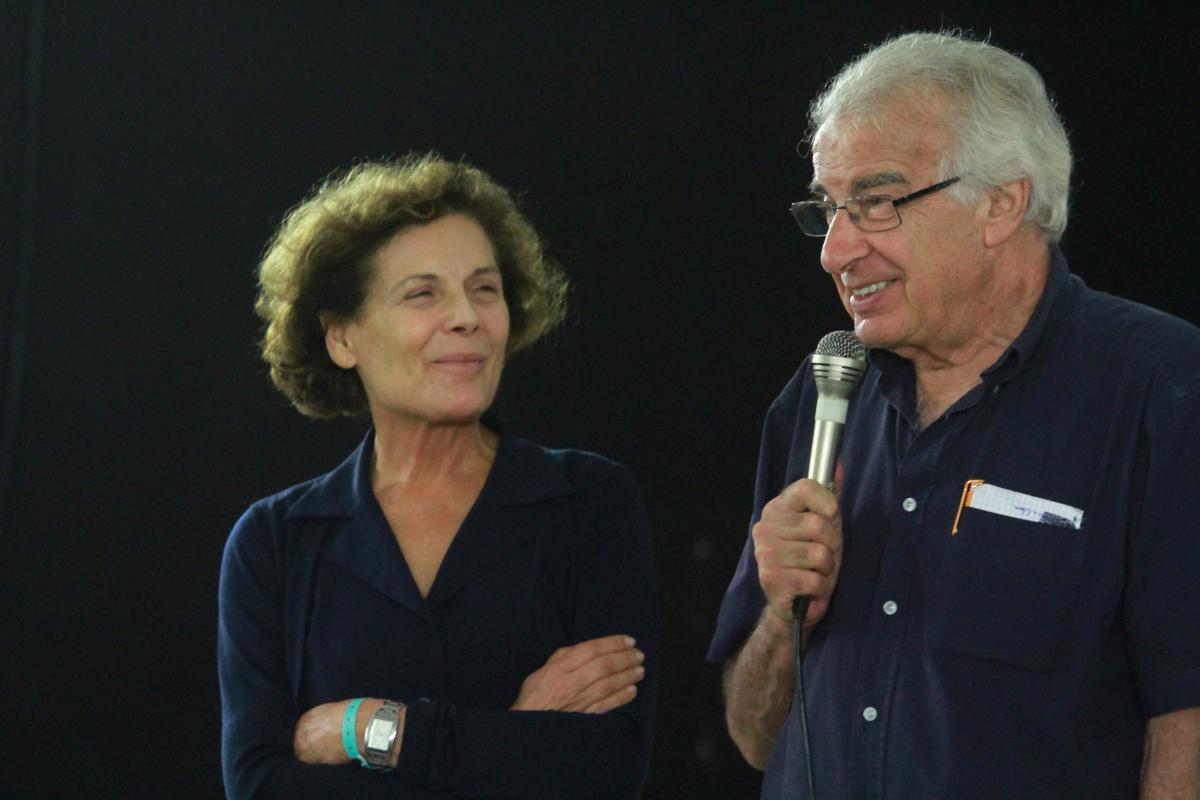 Carmen Castillo et Alain Krivine lors de la présentation du film de Carmen Castillo,