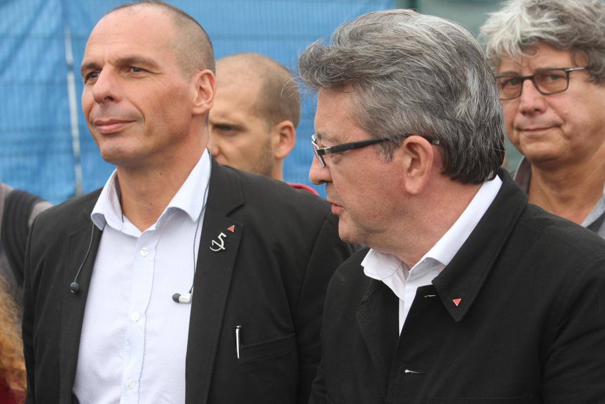 Yanis Varoufakis, Jean-Luc Mélenchon et Eric Coquerel