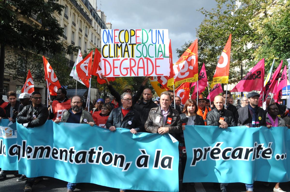 Tête de manifestattion Paris 8 Octobre 2015