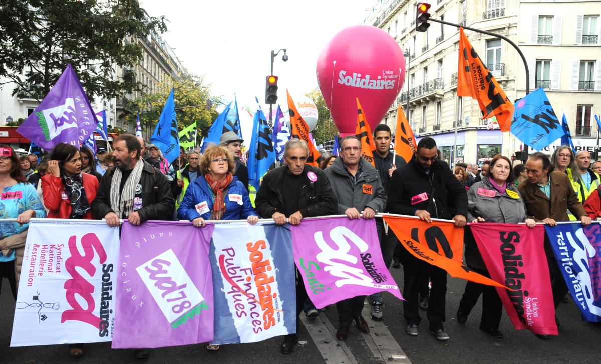 Tête de cortège de Solidaires