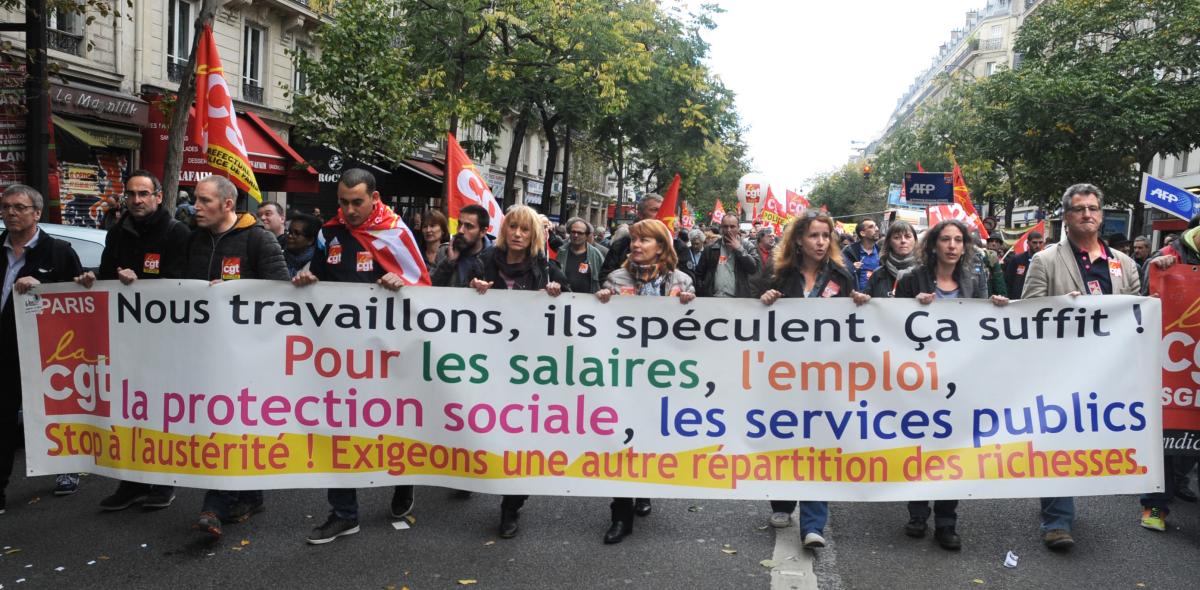 Manifestation Salaires Retraites Services Publics UD Paris CGT