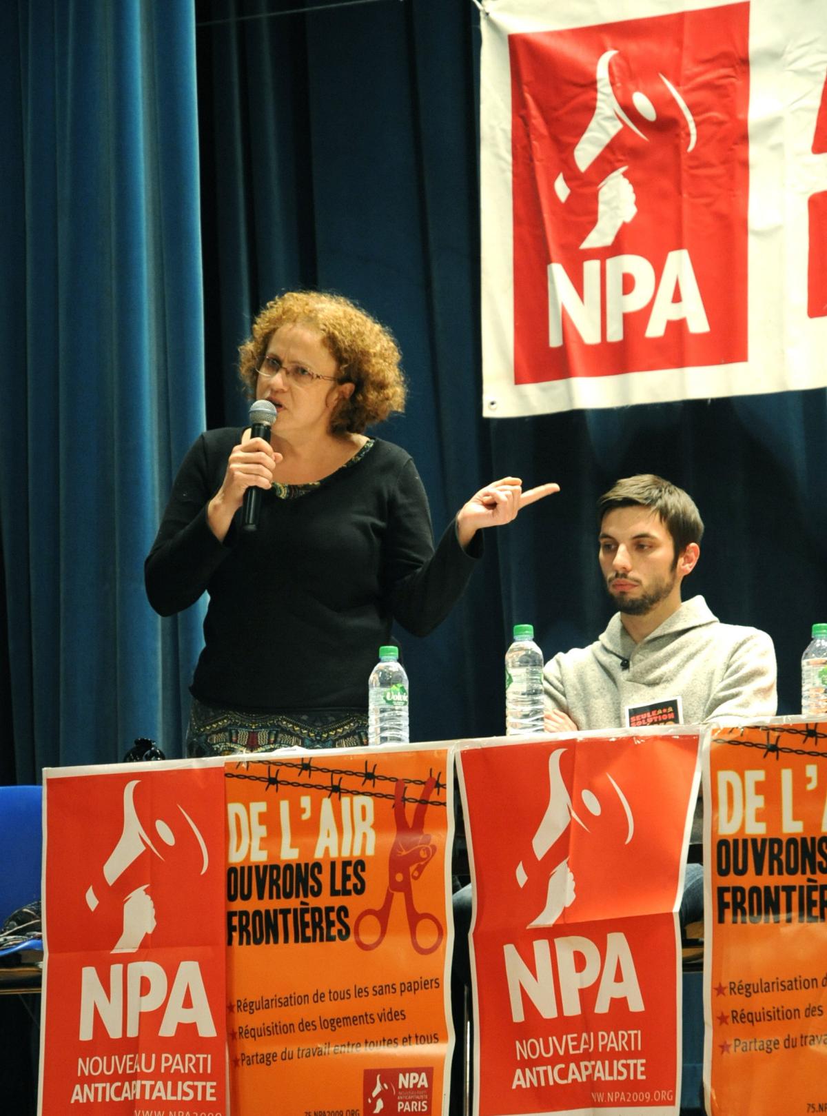 Intervention Geneviève Reimeringer pour Lutte ouvrière invitée au Meeting du Npa