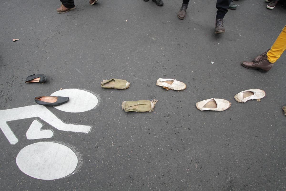 Chemin de chaussures