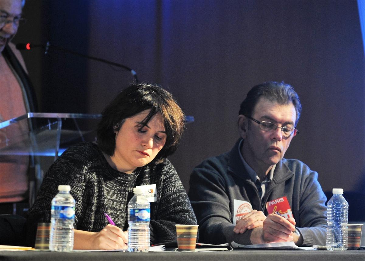 Mathilde Zylberberg Syndicat de la Magistrature pour le respect des libertés fondamentales et Patrick Picard de l'UD Cgt de Paris