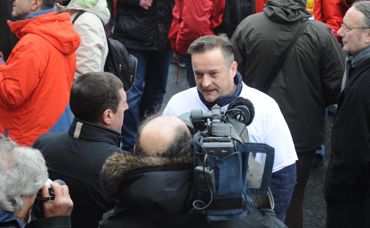 Syndicaliste CGT Mickaël Wamen de l'usine Goodyear fait partie des condamnés