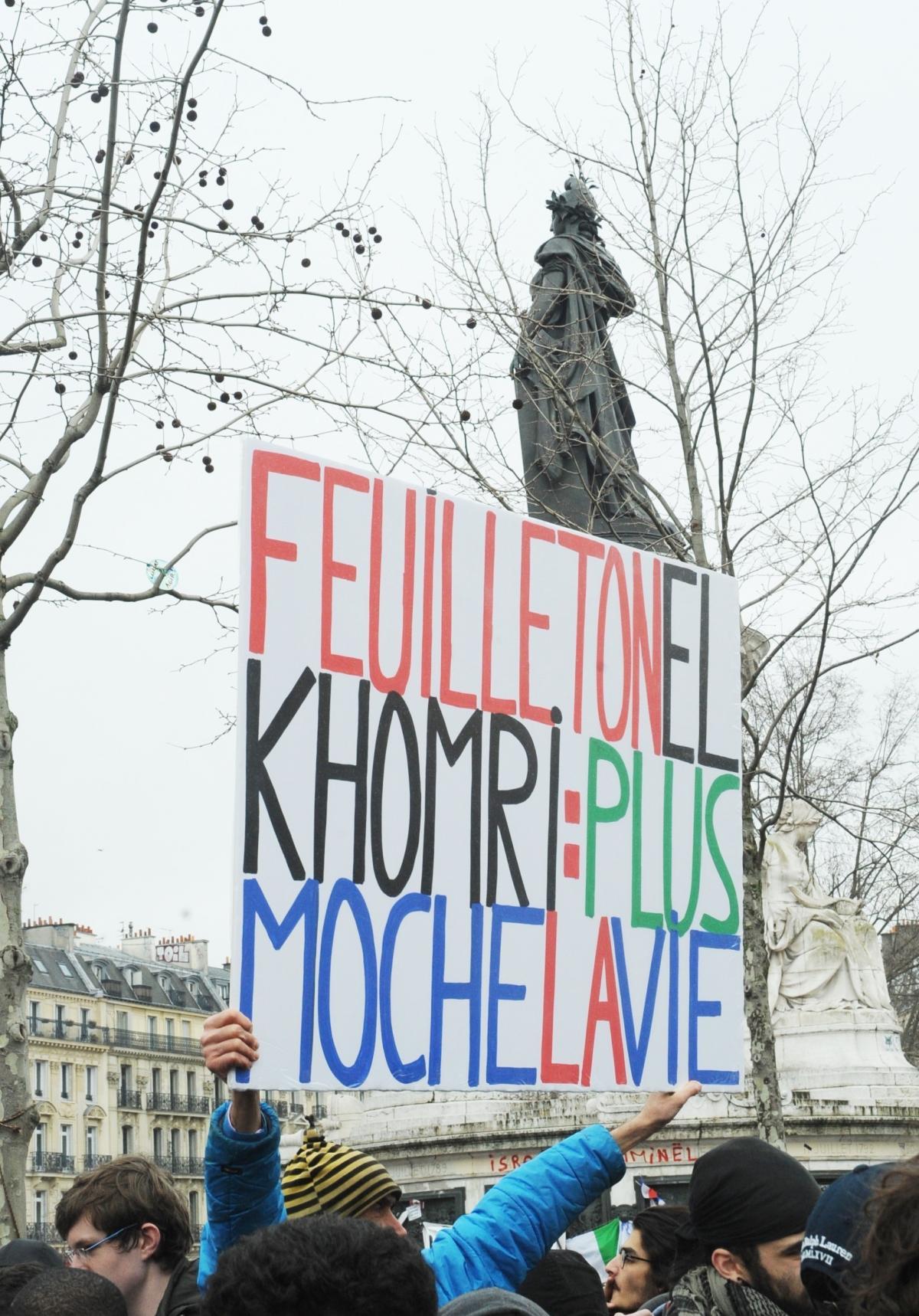 République Pancarte feuilleton El Khomri plus moche la vie