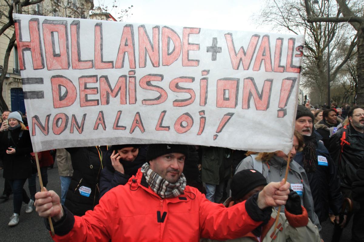 Hollande + Walls = démission ! Non à la loi !