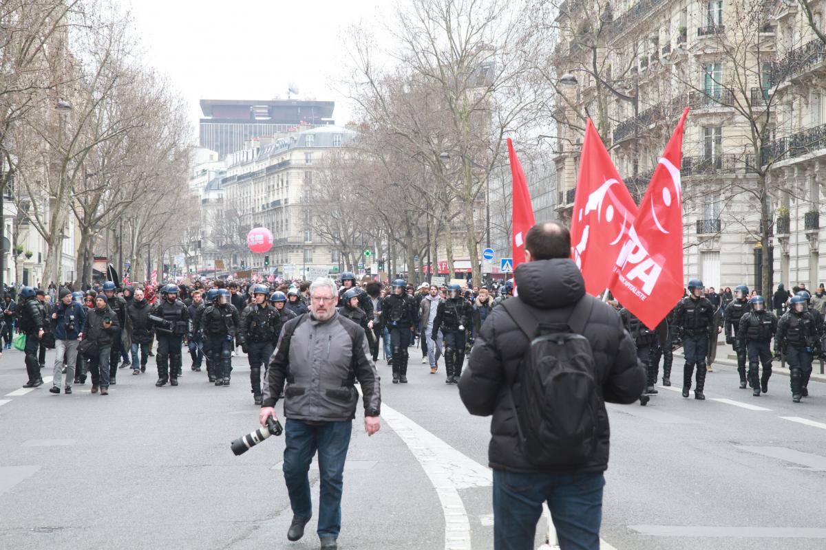 La tête de la manifestation