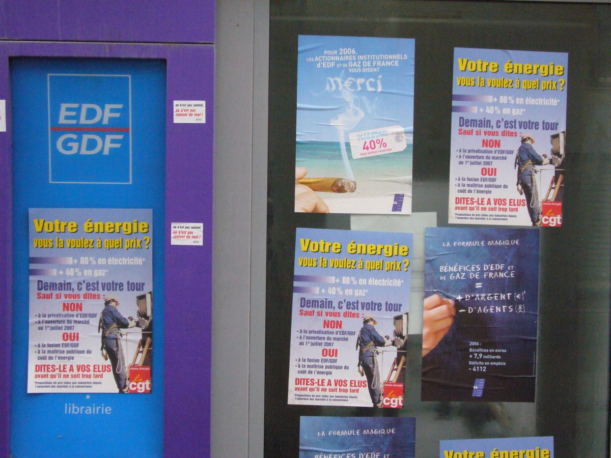 1er juillet 2007 ouverture de l'énergie à la concurence