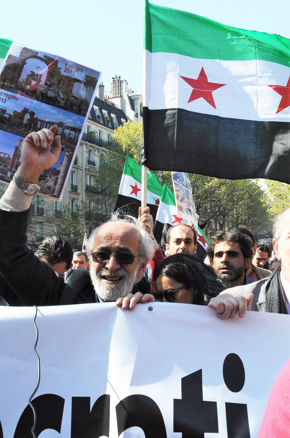 Manifestant Syrien le 1er Mai 2016 Paris