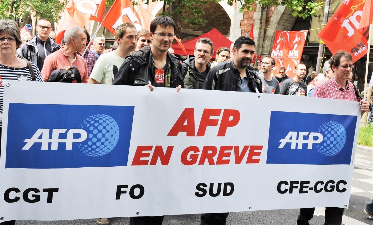 Intersyndicale AFP en Grève contre la loi travail.