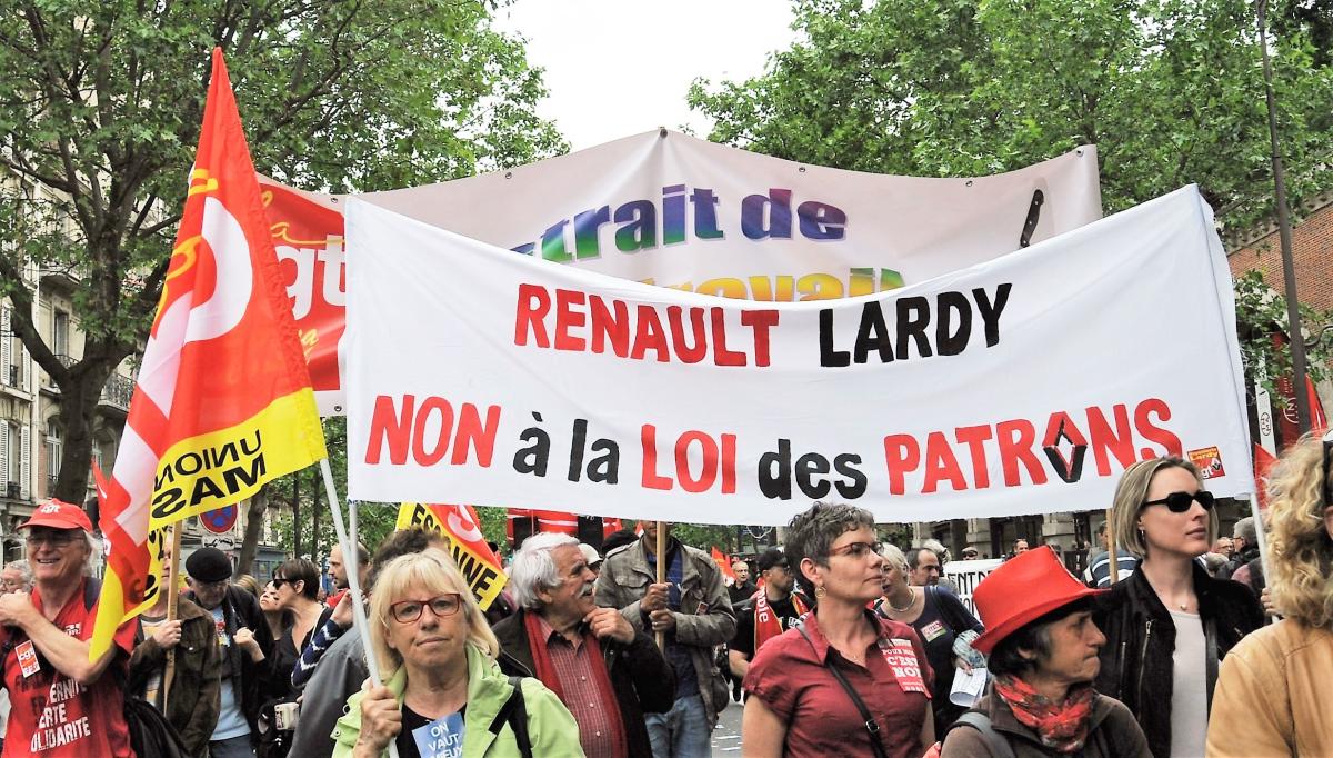 Renault Lardy non à la loi des patrons