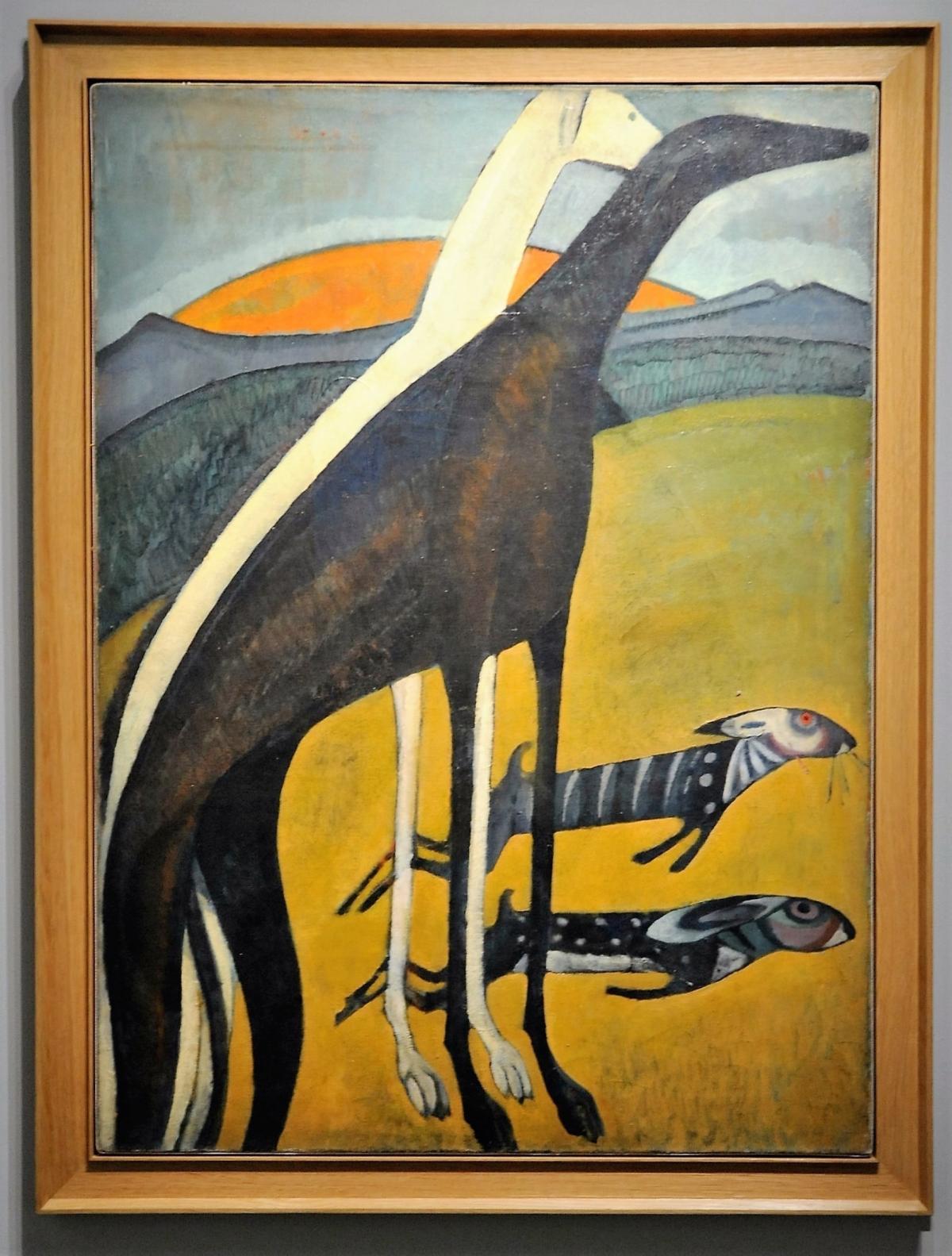 Amadeo de Souza-Cardoso, Lévriers, 1911 Huile sur toile, Portugal, Lisbonne Fundação Calouste Gulbenkian L'Anticapitaliste Hebdo N° 342 page 11 Culture