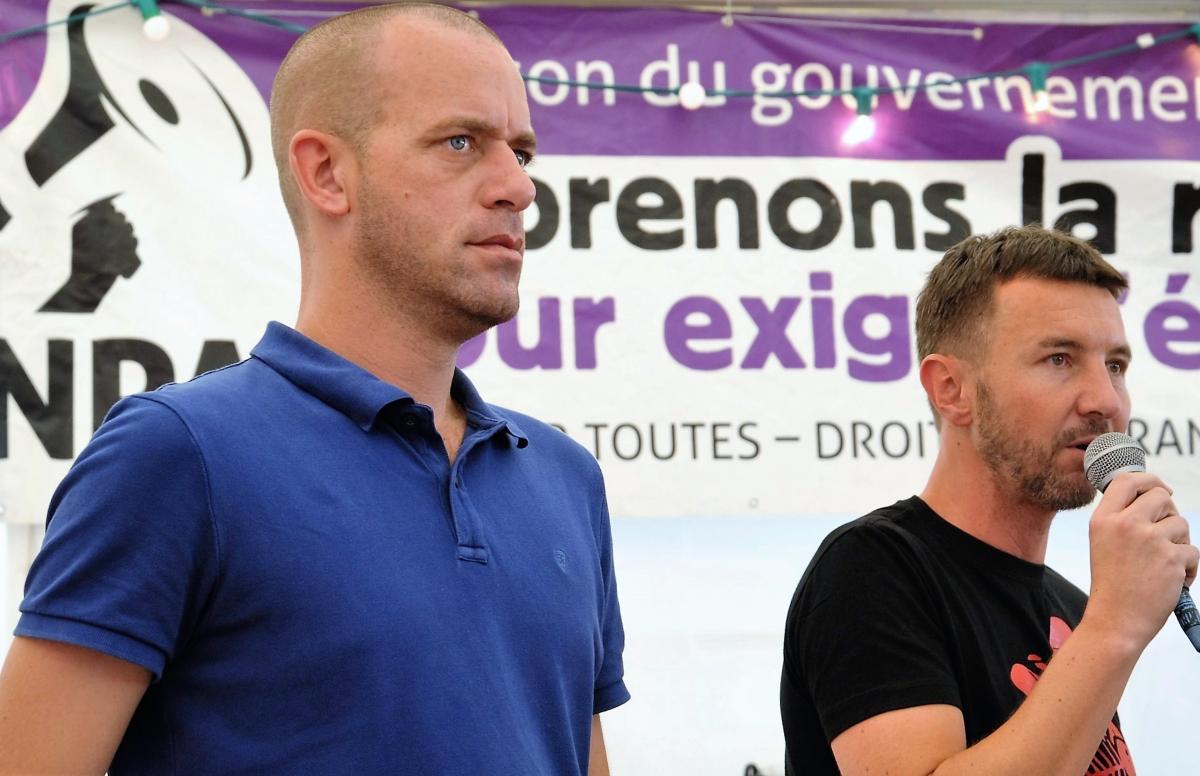 Militant palestinien et Olivier Besancenot