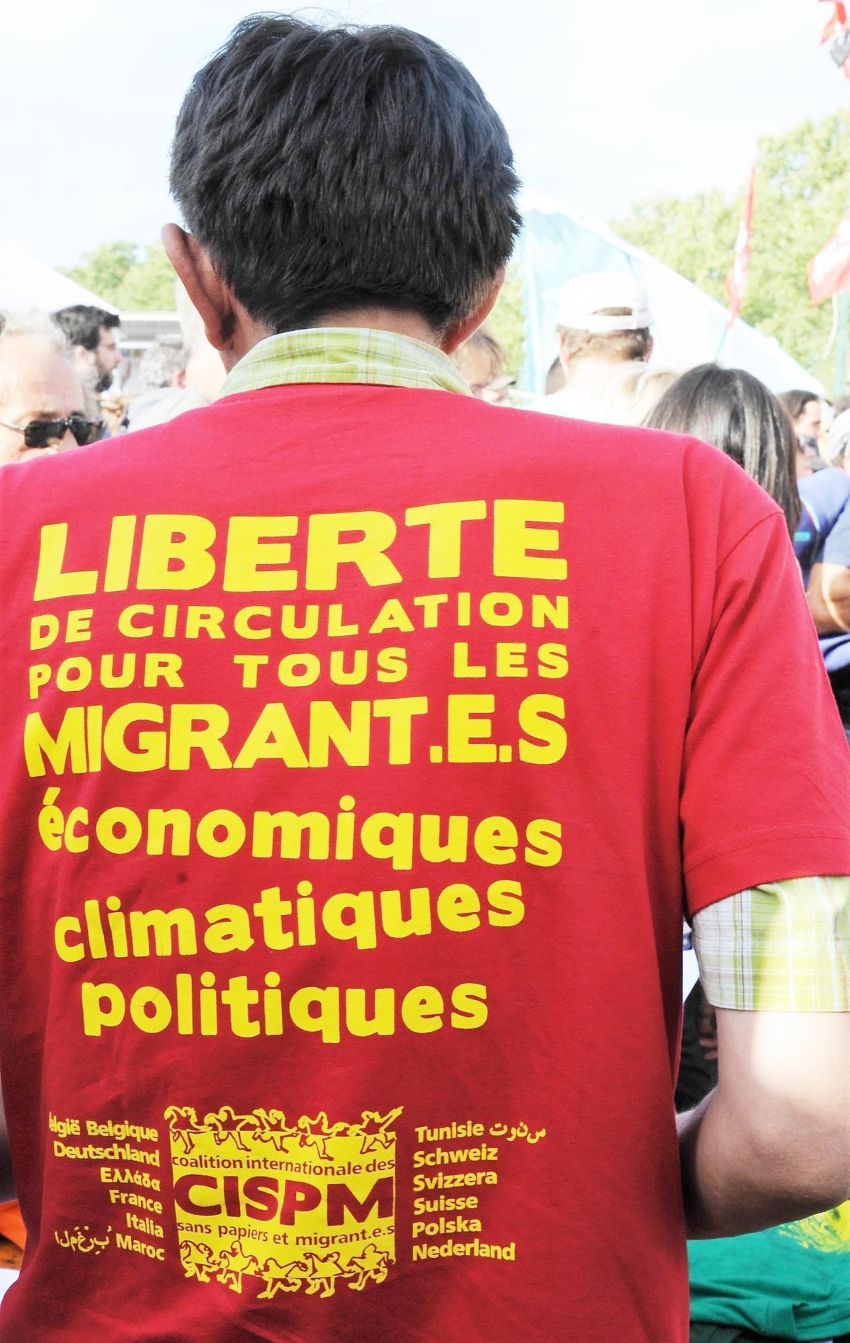 Un militant de Valence du CISPM Coalition internationale des sans papiers et migrant.e.s