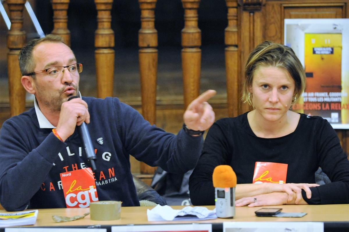 Intervention de Isabelle Bossman et Fred Herrewyn militants CGT du CHRU Centre Hospitalier Régional Universitaire de Lille