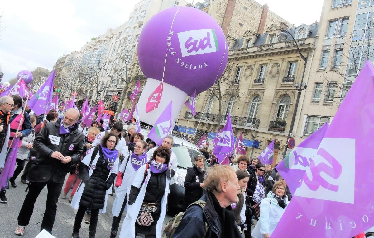 Sud Manifestation Nationale du secteur Santé-Sécu-Social