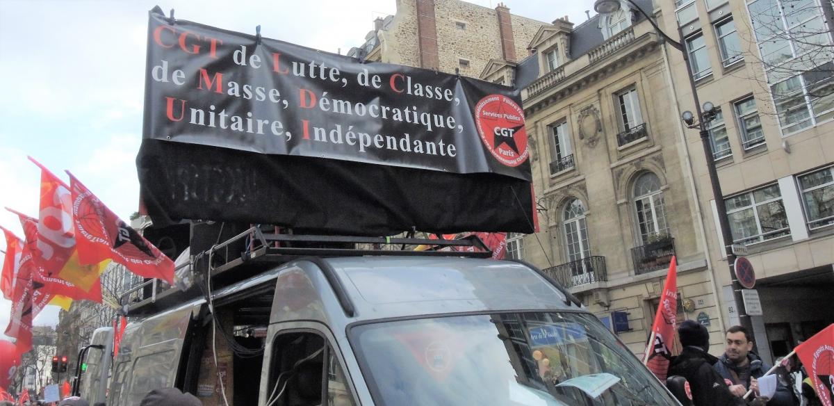 Banderole Cgt lutte de classe