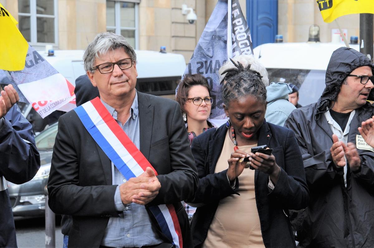 Éric Coquerel député de la Première circonscription de la Seine-Saint-Denis pour le groupe La France Insoumise en soutien à Gaël Quirante