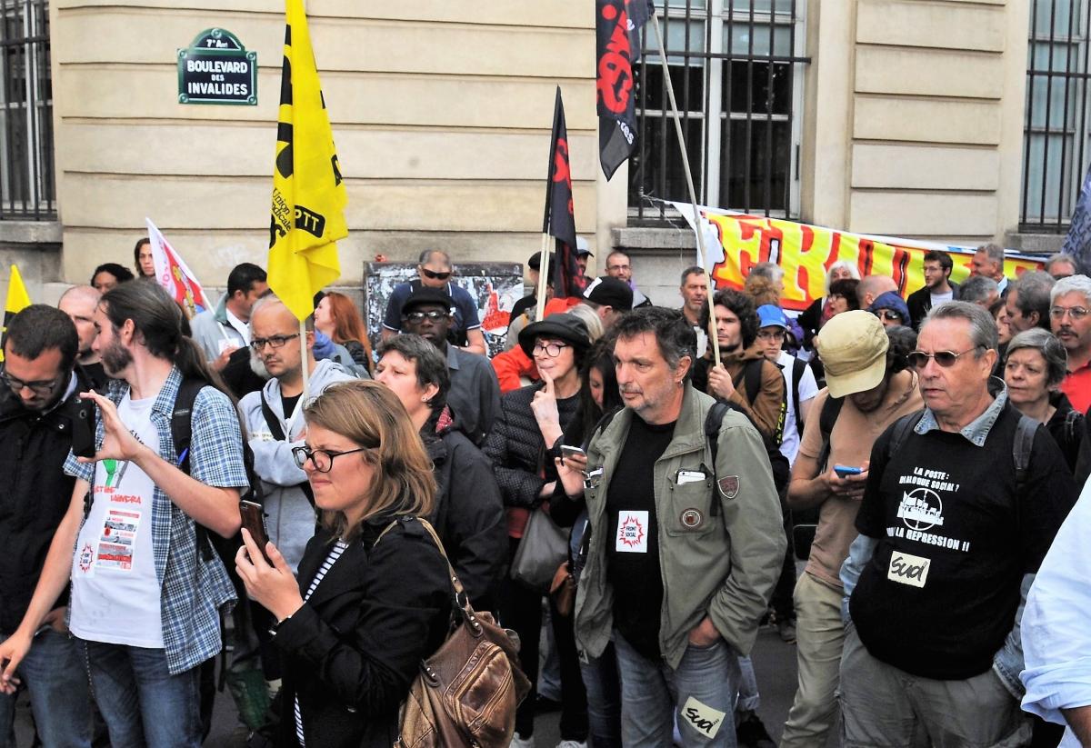 Soutien des Postiers Sud Solidaires du 91 Essonne à Gaël Quirante
