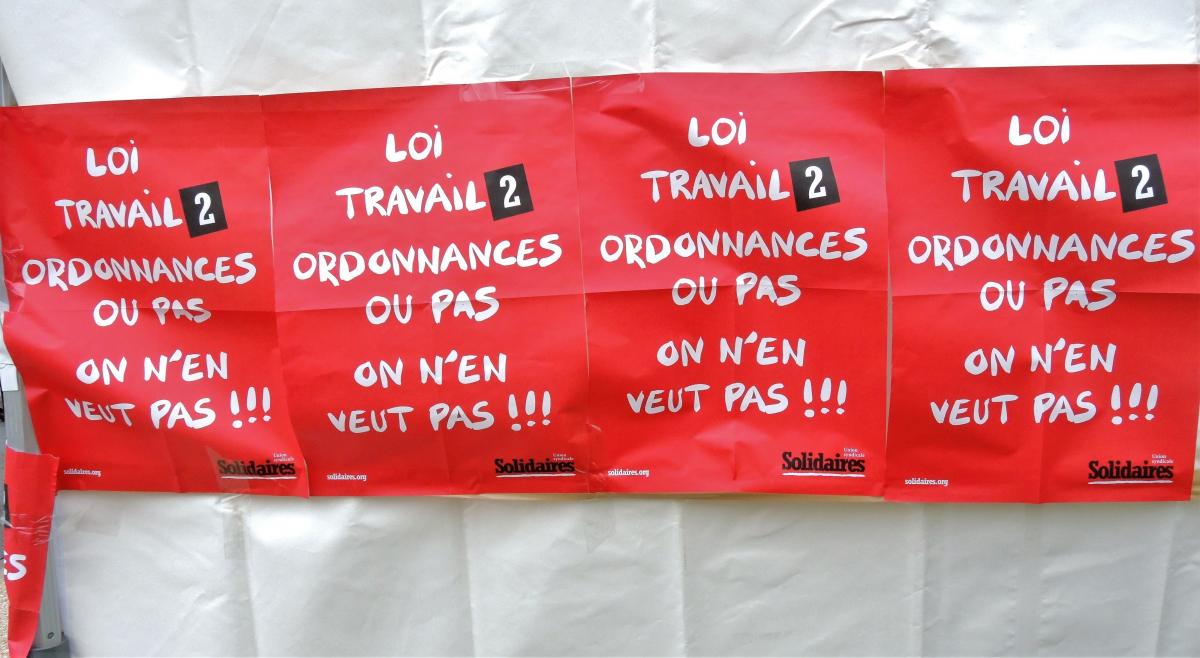 Loi travail ordonnances ou pas on n'en veut pas Sud solidaires
