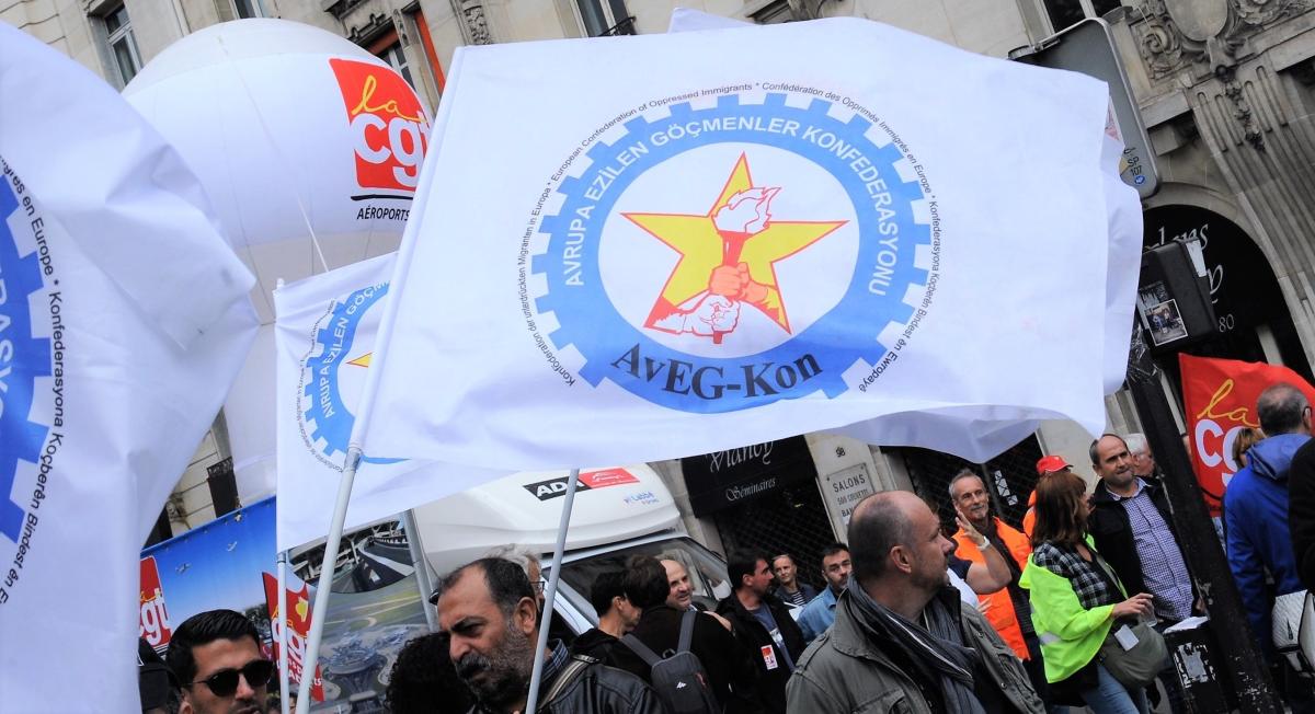 Drapeau Confédération des opprimés immigrés en Europe