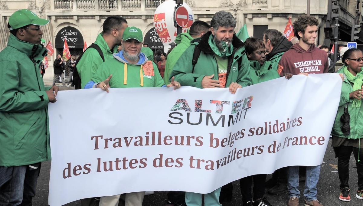 Travailleurs Belges solidaires des luttes des travailleurs de France