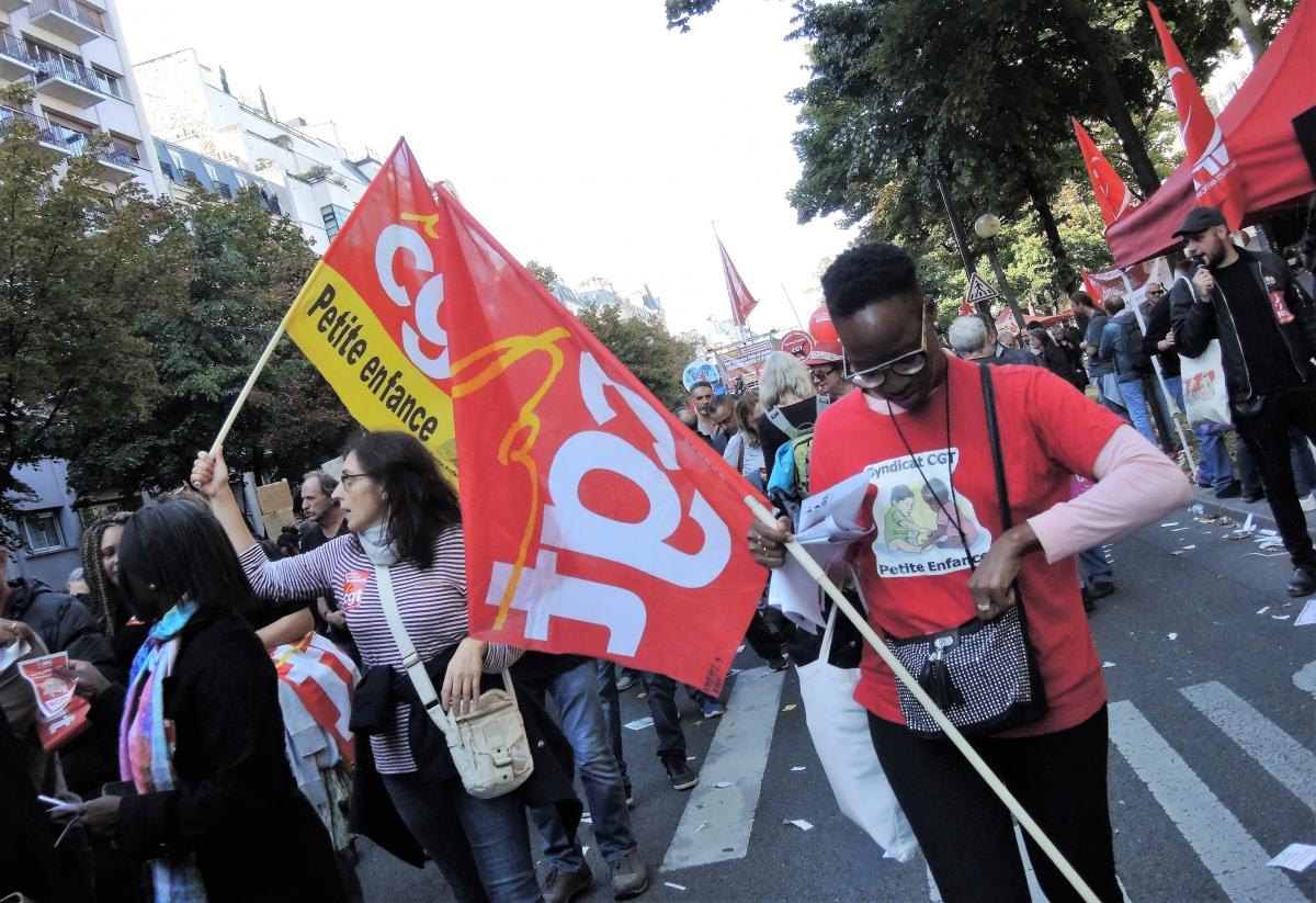 Salariés Cgt de la petite enfance Manifestation contre la Loi travail XXL