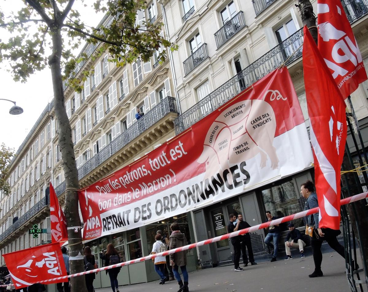 Npa banderole retrait des Ordonnances