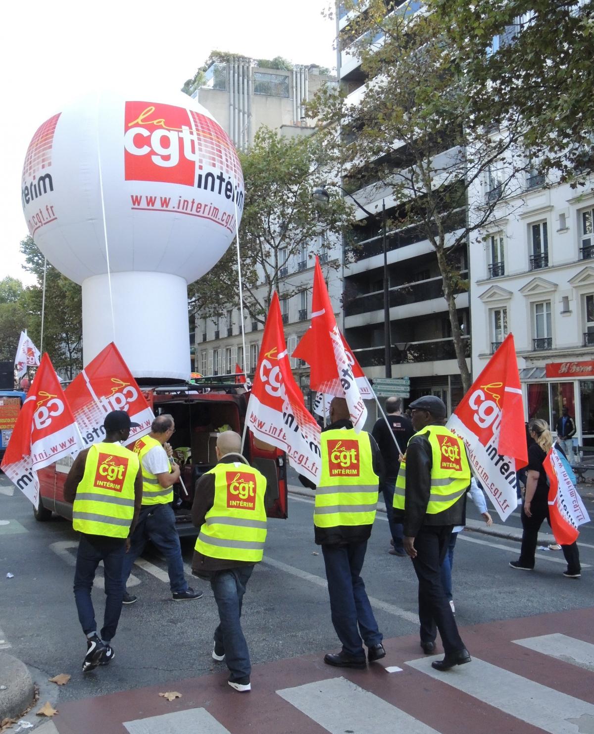 Ballon du syndicat interim Cgt