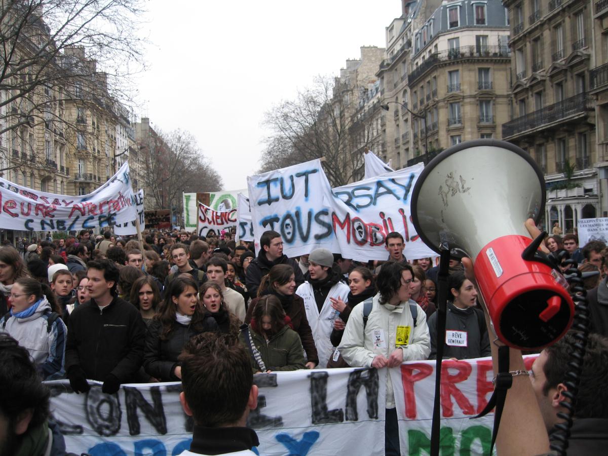Manifestation contre le CPE à Paris