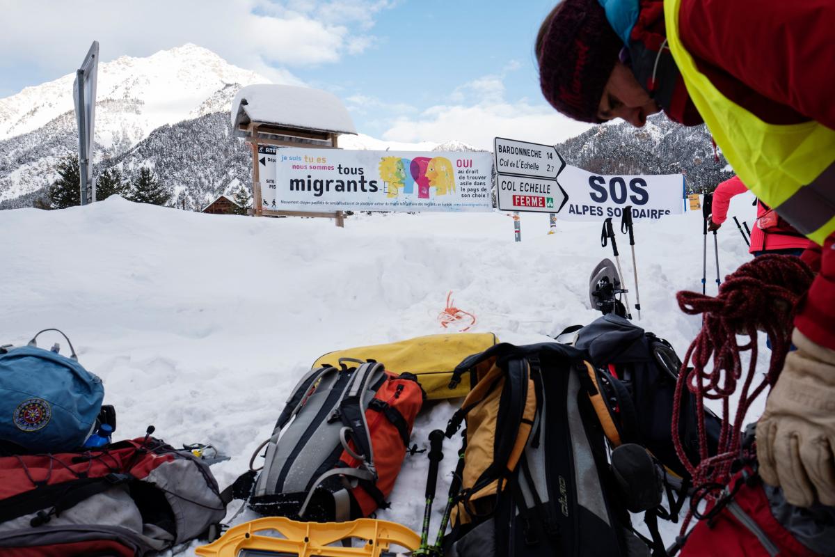 Cordée solidaire, Col de l'Echelle, 17 déc 2017