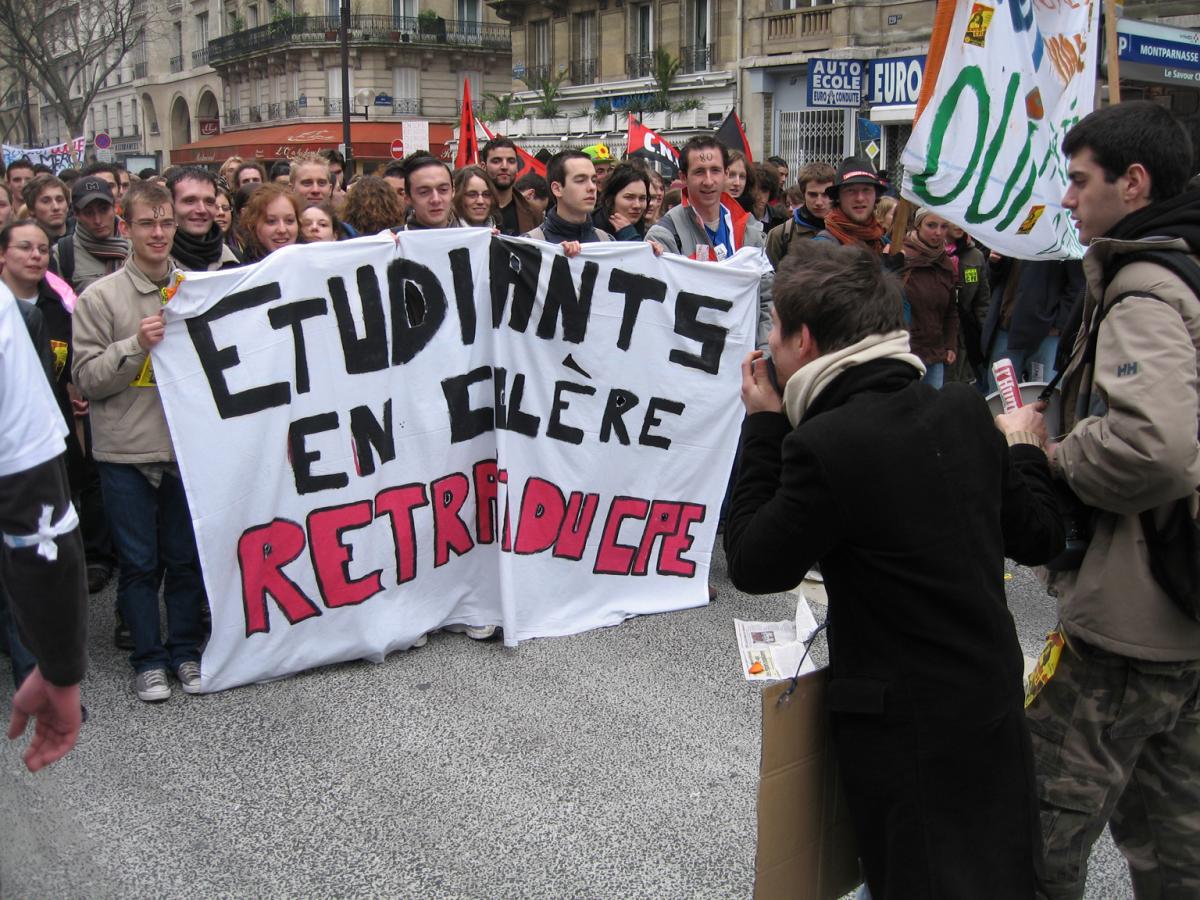 Manifestation contre le CPE à Paris