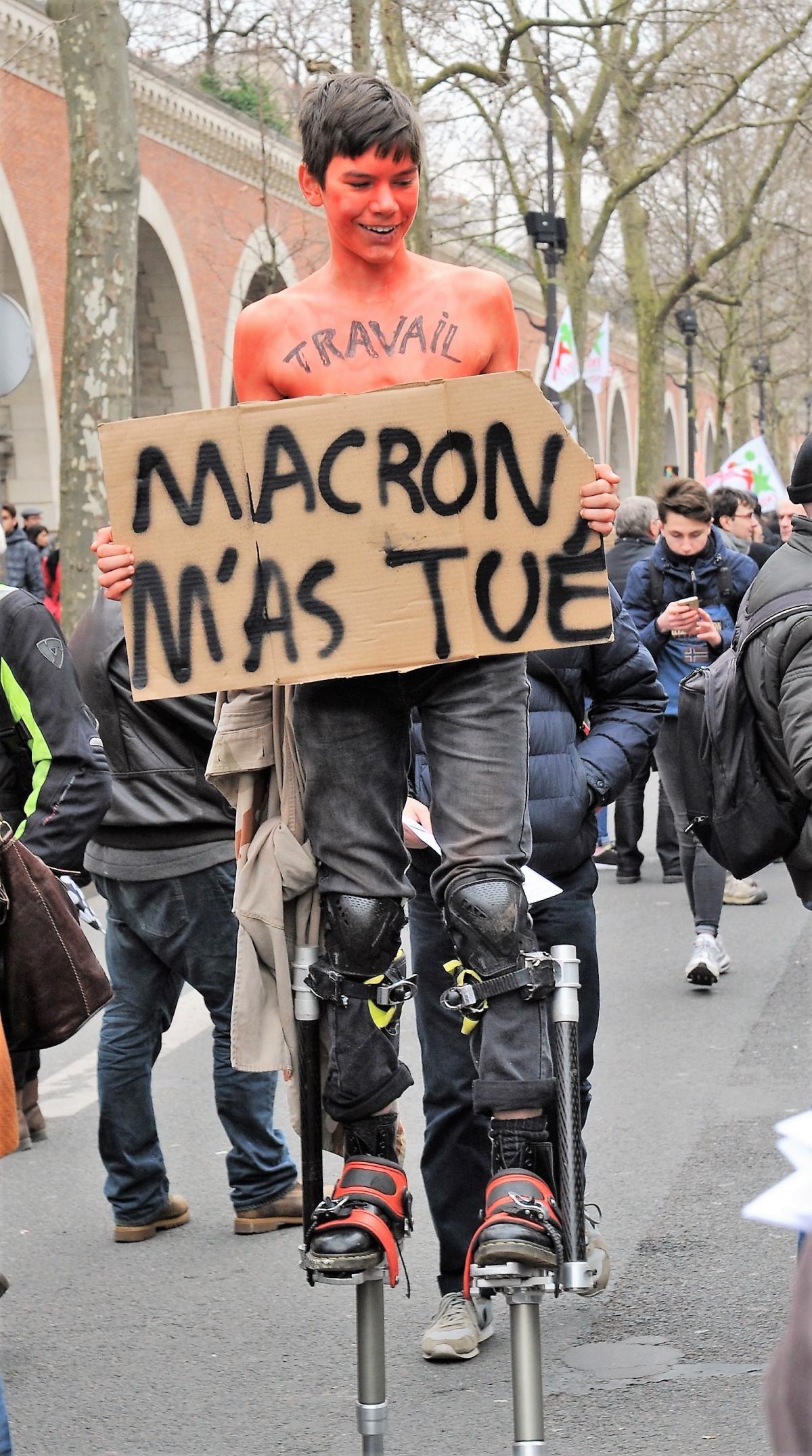 Pancarte Macron m'as tué