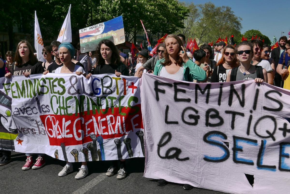 Féministes LGBTIQ+ avec les cheminots