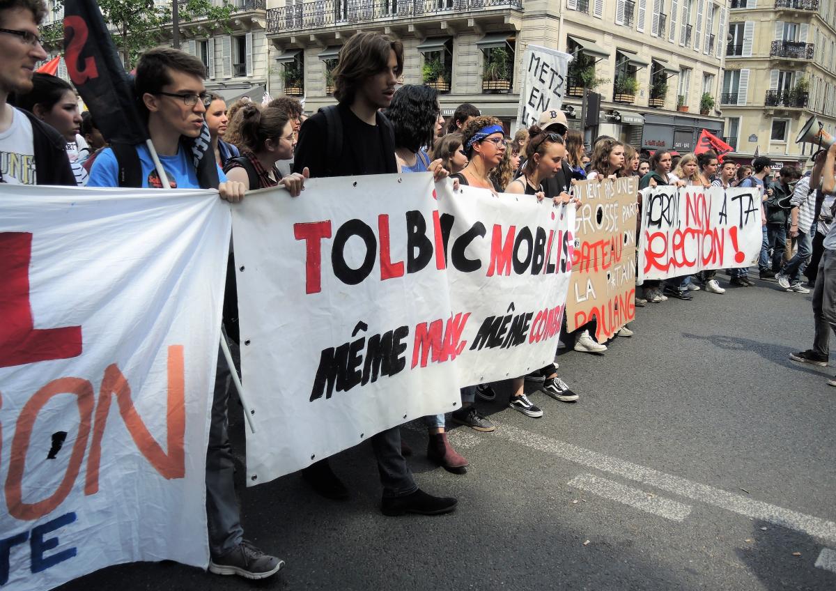 Tête de manifestation des Etudiants 22 Mai