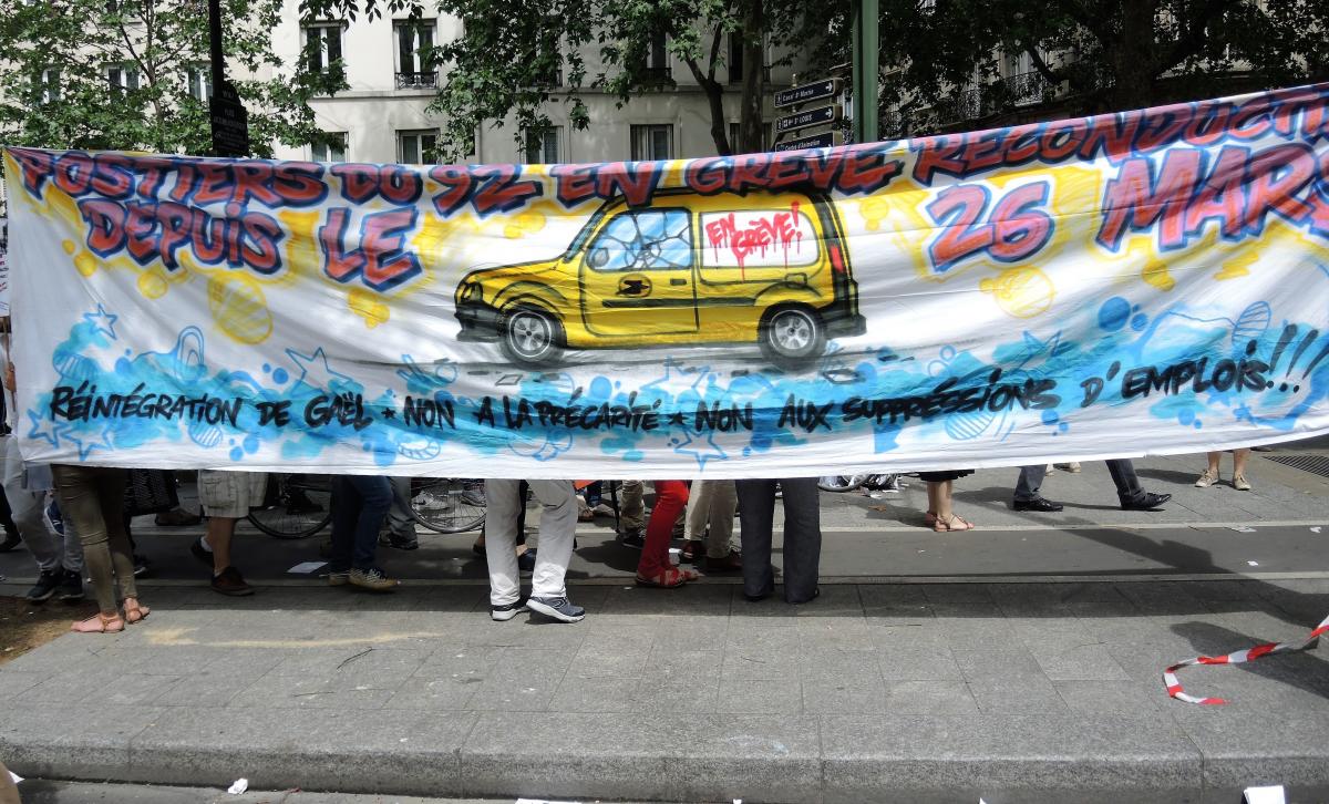 Solidarité avec les postiers en grève du 92