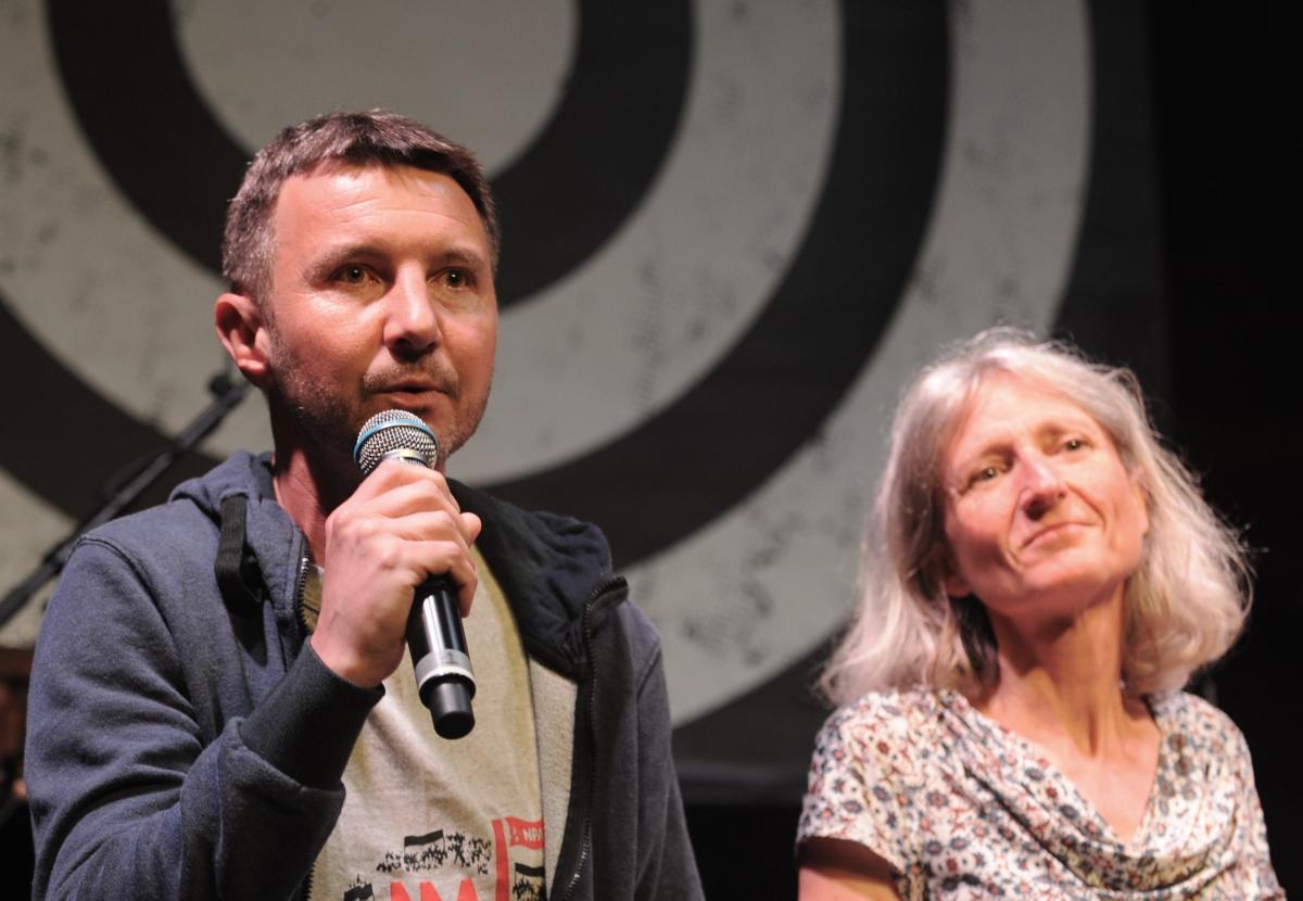 Olivier Besancenot l'ors du Meeting mai 68-mai-2018 Montreuil