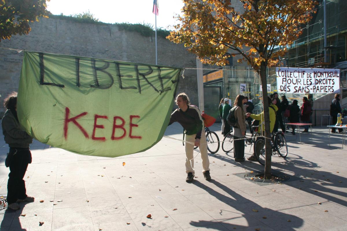 Mobilisation pour la libération de Kébé Talibé, Bordeaux, novembre 2007