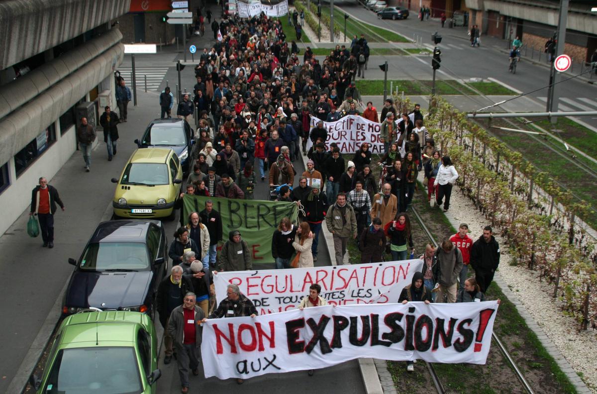 Manifestation soutien Kébé Talibé. Bordeaux 10/11/2007