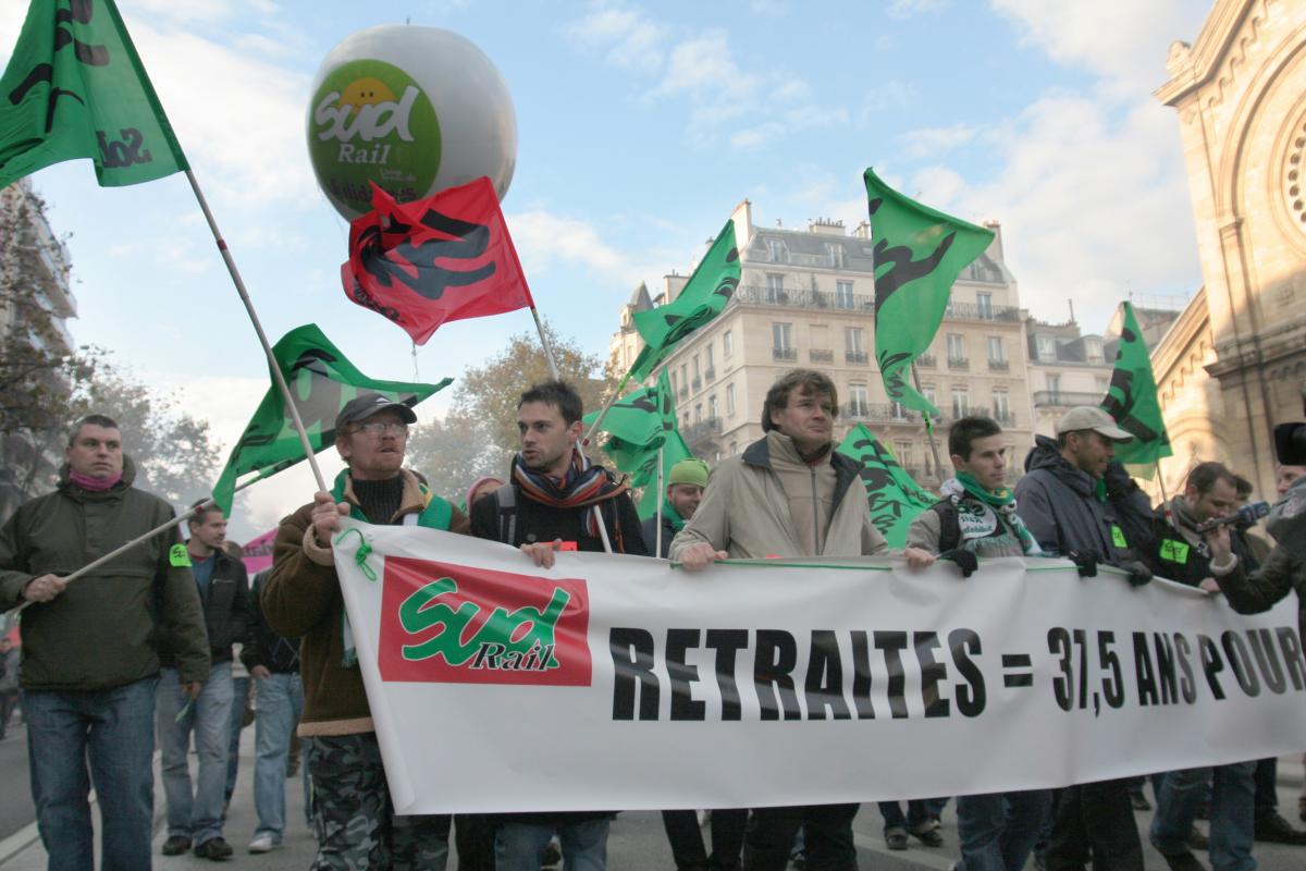 Cortège de SUD RAIL