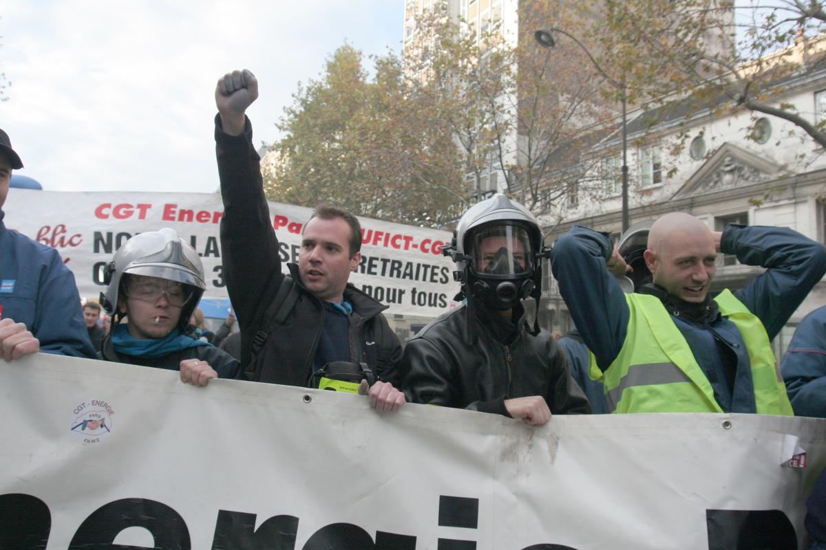 Les gaziers de GDF dans la manif