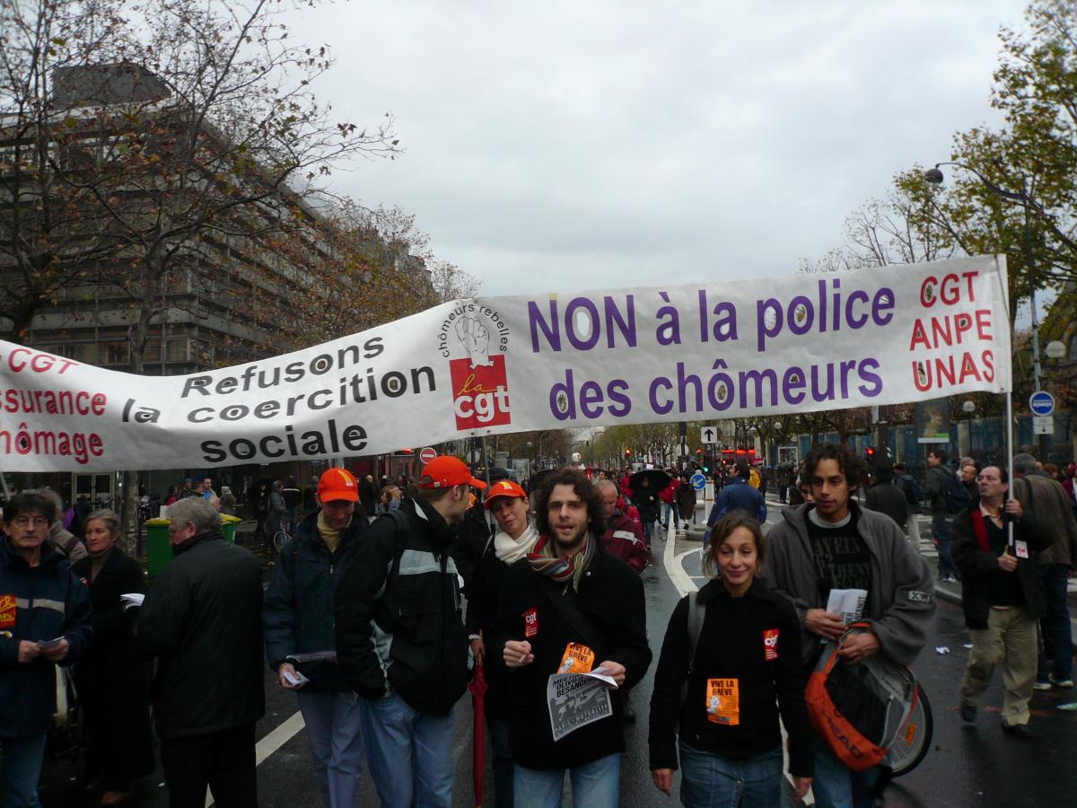 Cortège ANPE manifestation 20 novembre 2007